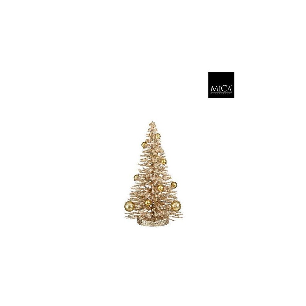 ALBERO DECORATO SFERE CHAMPAGNE H.25